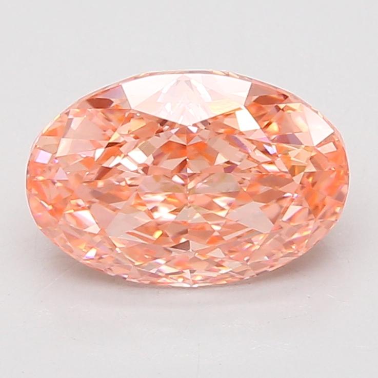 3.07 Ct. Fancy Vivid Pink Oval Lab Grown Diamond