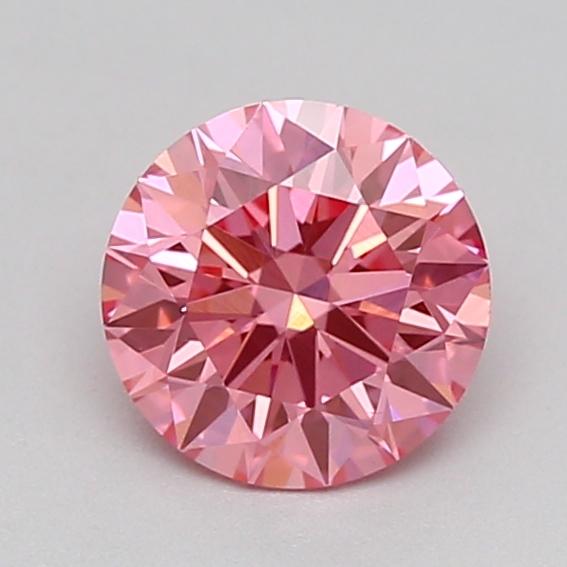 0.69 Ct. Fancy Vivid  Pink Round Lab Grown Diamond