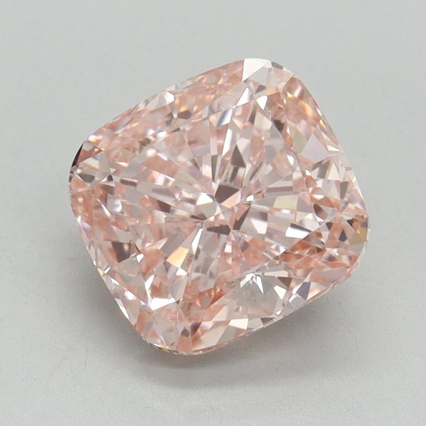 2.30 Ct. Fancy Vivid Pink Cushion Lab Grown Diamond