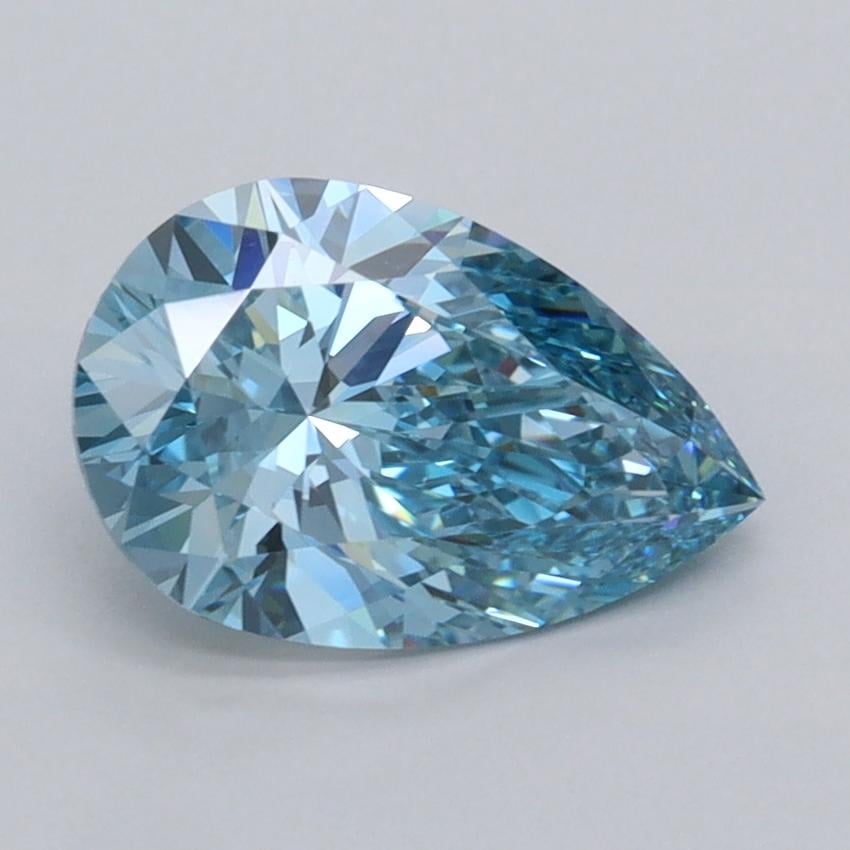 1.53 Ct. Fancy Vivid  Blue Pear Lab Grown Diamond
