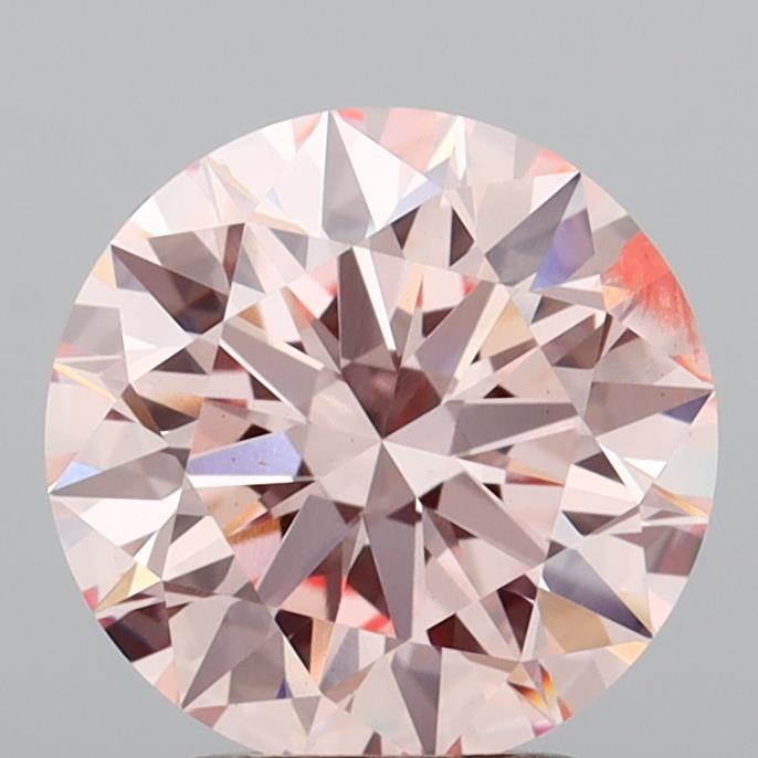 2.81 Ct. Fancy Intense  Pink Round Lab Grown Diamond