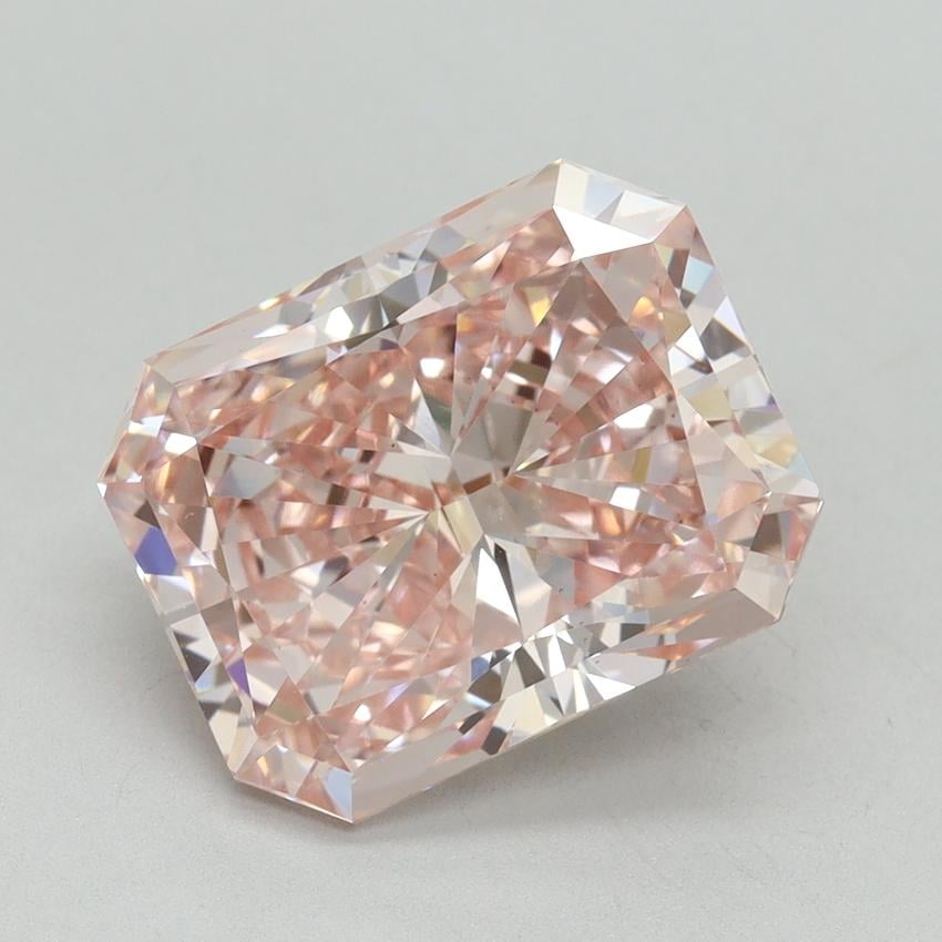 5.16 Ct. Fancy Intense Pink Radiant Lab Grown Diamond