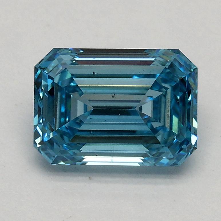 1.06 Ct. Fancy Vivid Blue Emerald Lab Grown Diamond