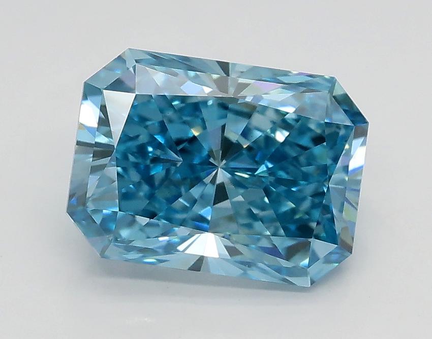 2.02 Ct. Fancy Vivid Blue Radiant Lab Grown Diamond