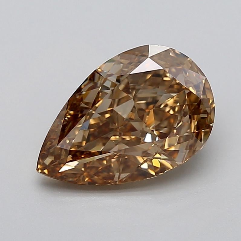 2.91 Ct. Fancy  Brown Pear Lab Grown Diamond