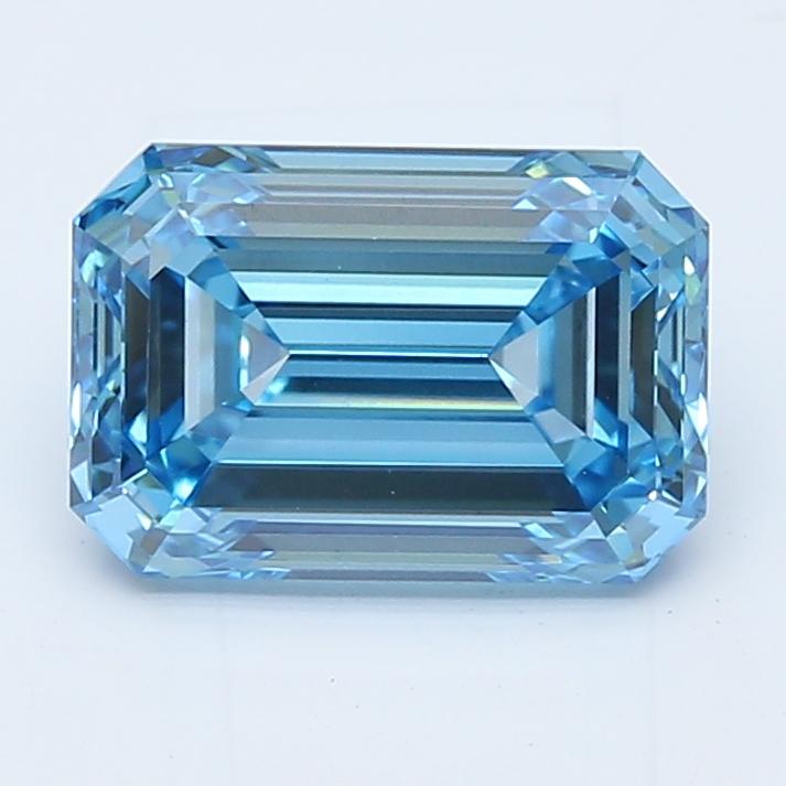 2.76 Ct. Fancy Vivid Blue Emerald Lab Grown Diamond
