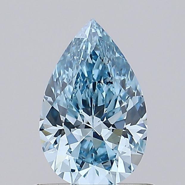 0.83 Ct. Fancy Vivid Blue Pear Lab Grown Diamond