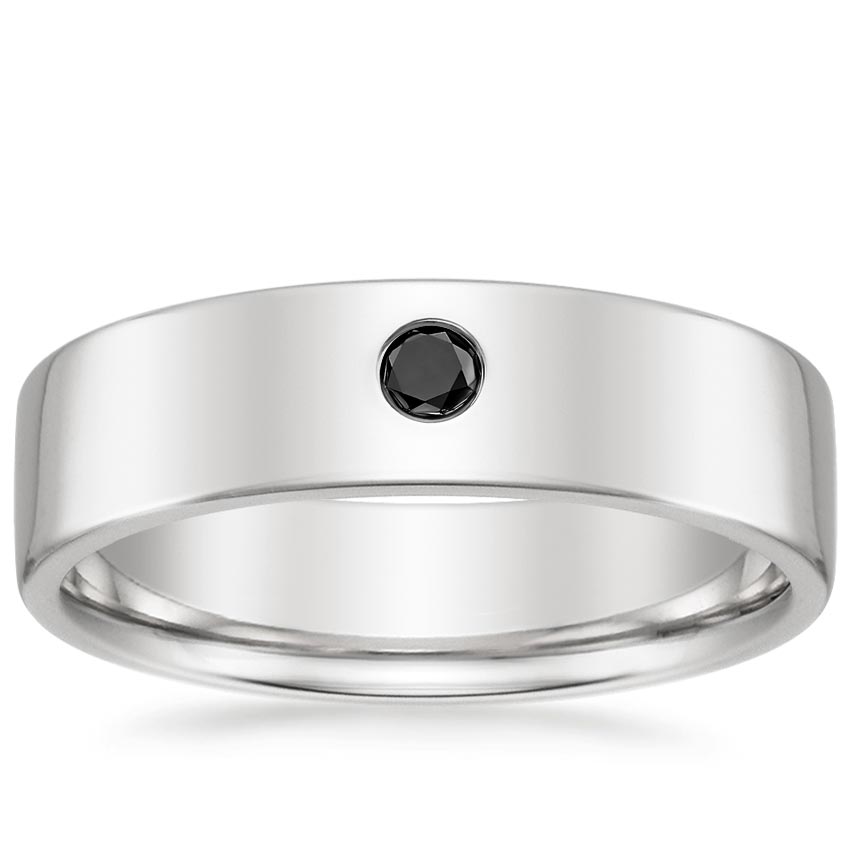 Elio Black Diamond Ring in Platinum