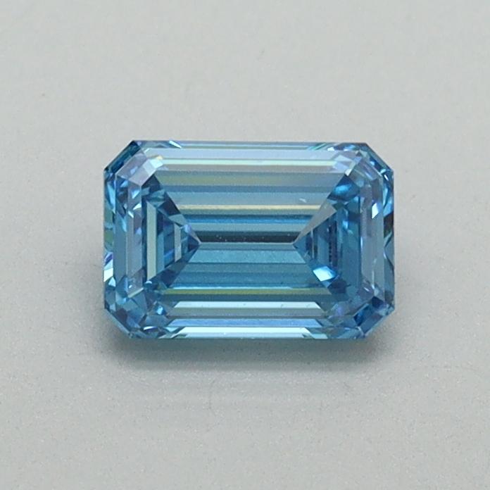 0.51 Ct. Fancy Vivid Blue Emerald Lab Grown Diamond