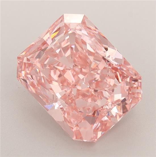 2.70 Ct. Fancy Vivid Pink Radiant Lab Grown Diamond