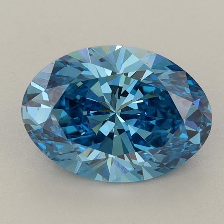 1.55 Ct. Fancy Vivid Blue Oval Lab Grown Diamond