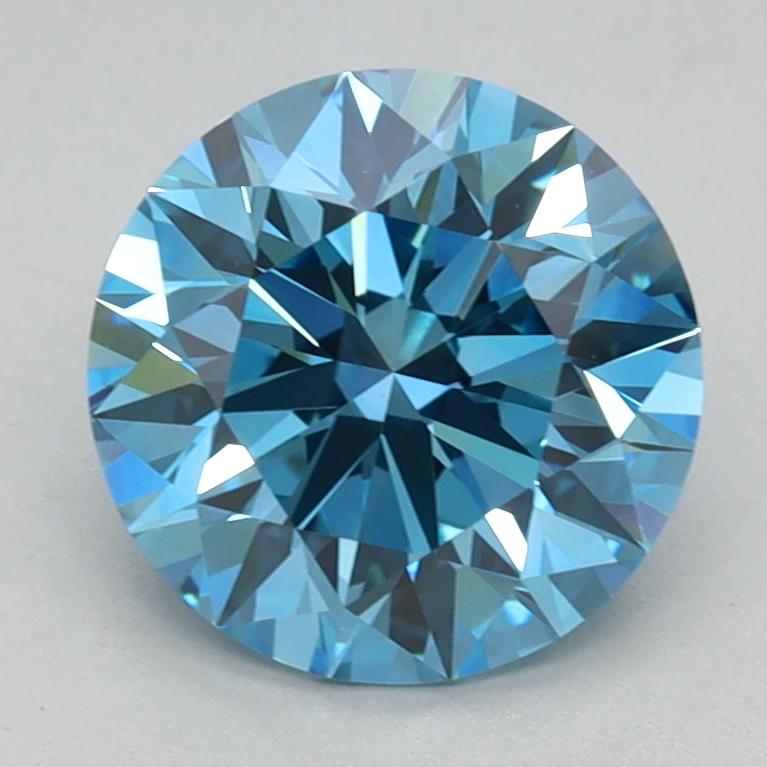 1.51 Ct. Fancy Vivid Blue Round Lab Grown Diamond