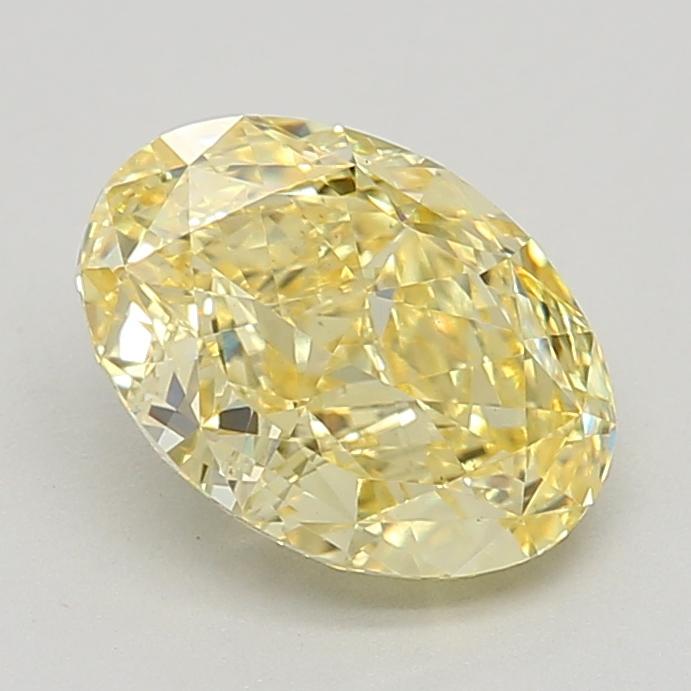 2.37 Ct. Fancy Intense Yellow Oval Lab Grown Diamond