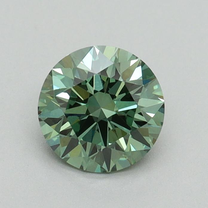 0.71 Ct. Fancy Vivid Green Round Lab Grown Diamond