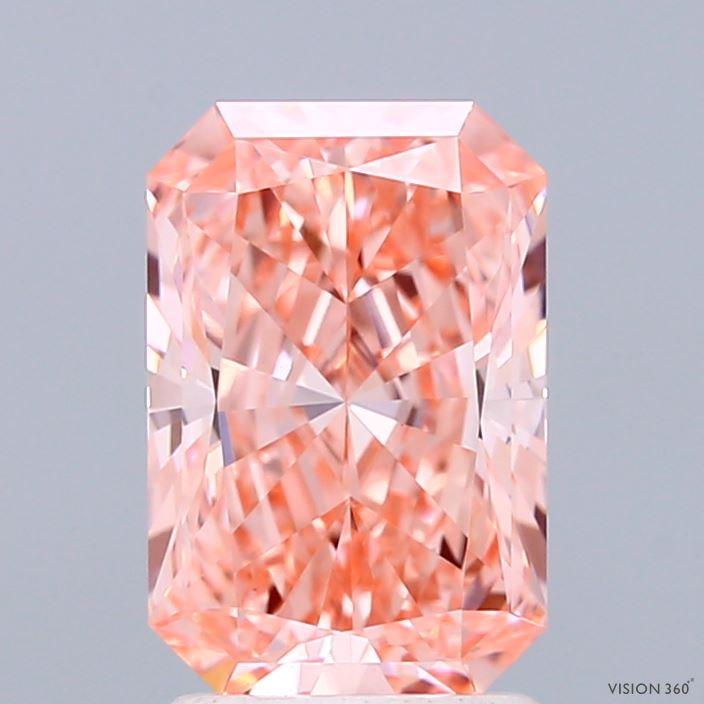 2.09 Ct. Fancy Vivid Pink Radiant Lab Grown Diamond