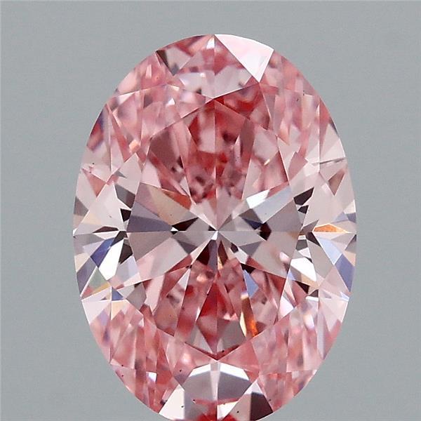 2.01 Ct. Fancy Vivid Pink Oval Lab Grown Diamond