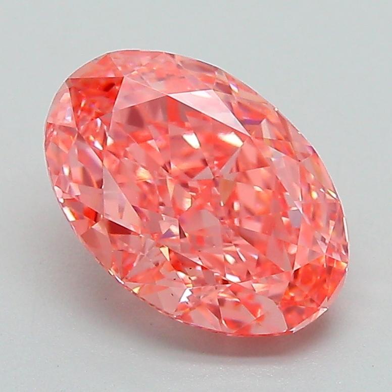 2.09 Ct. Fancy Vivid Pink Oval Lab Grown Diamond