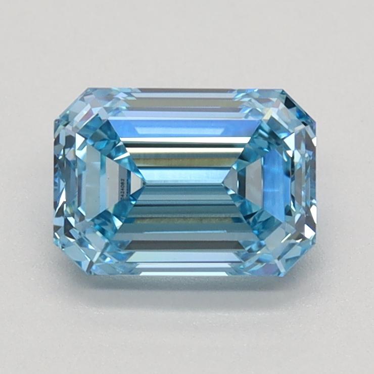 1.00 Ct. Fancy Intense  Blue Emerald Lab Grown Diamond