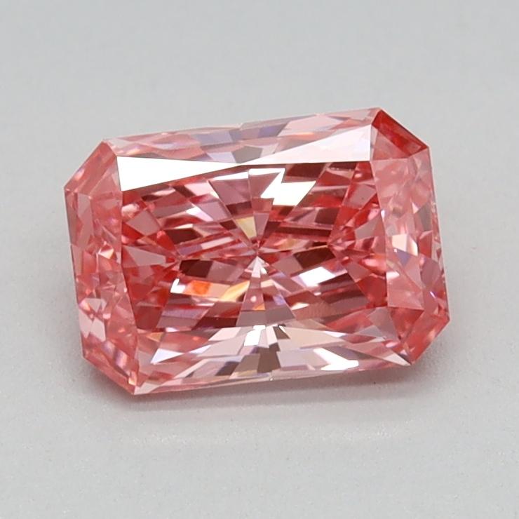 0.64 Ct. Fancy Vivid Pink Radiant Lab Grown Diamond
