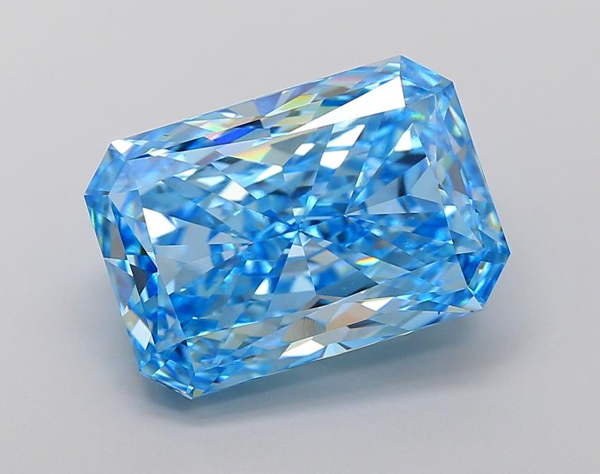 10.09 Ct. Fancy Vivid Blue Radiant Lab Grown Diamond