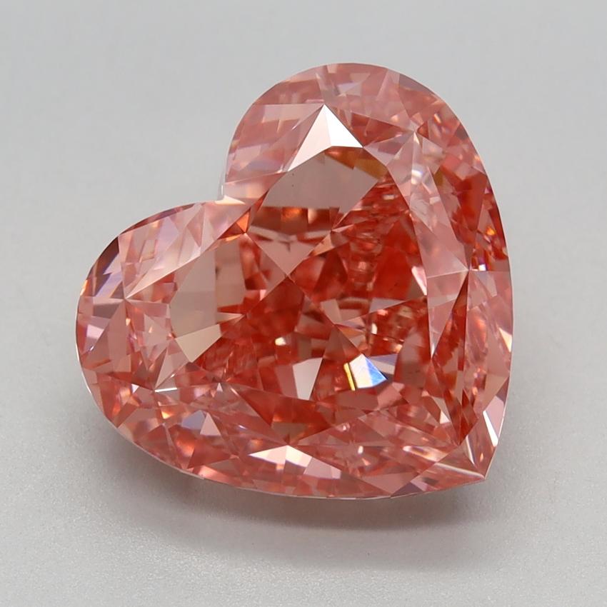 4.19 Ct. Fancy Vivid Pink Heart Lab Grown Diamond