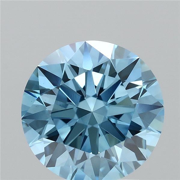 2.09 Ct. Fancy Vivid Blue Round Lab Grown Diamond