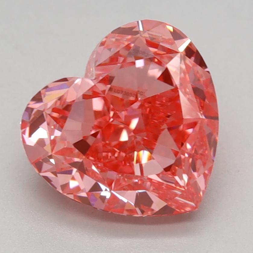 2.11 Ct. Fancy Vivid Pink Heart Lab Grown Diamond