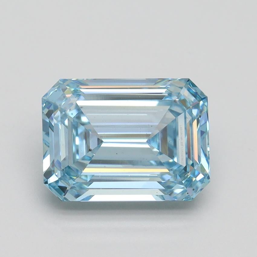 3.04 Ct. Fancy Intense Blue Emerald Lab Grown Diamond