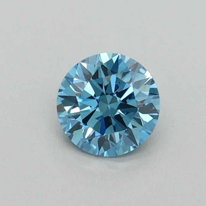 0.40 Ct. Fancy Vivid Blue Round Lab Grown Diamond