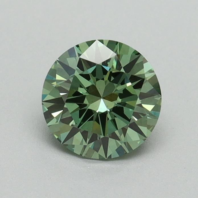 0.66 Ct. Fancy Vivid Pacific Green Round Lab Grown Diamond
