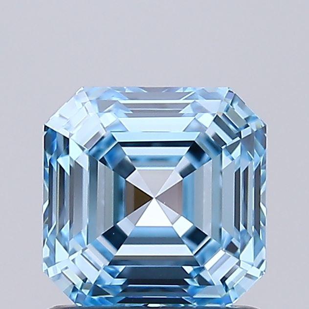 1.05 Ct. Fancy Vivid  Blue Cushion Lab Grown Diamond