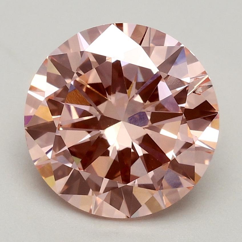 2.00 Ct. Fancy Intense Pink Round Lab Grown Diamond