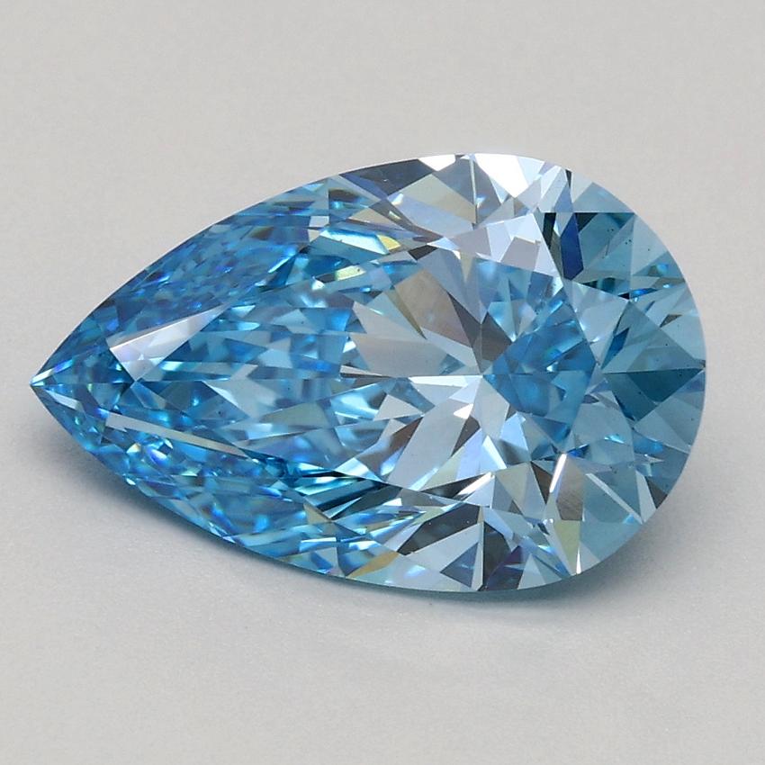 2.00 Ct. Fancy Vivid Blue Pear Lab Grown Diamond
