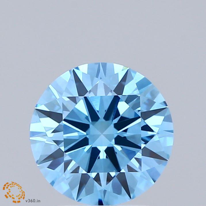 2.00 Ct. Fancy Vivid Blue Round Lab Grown Diamond