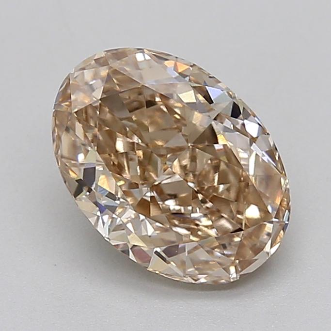 2.04 Ct. Light  Brown Oval Lab Grown Diamond