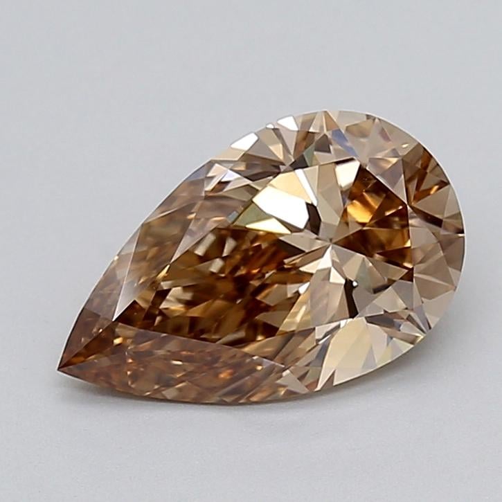 2.09 Ct. Light  Brown Pear Lab Grown Diamond