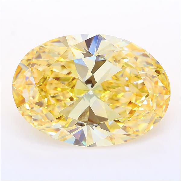 11.03 Ct. Fancy Light Yellow Oval Lab Grown Diamond