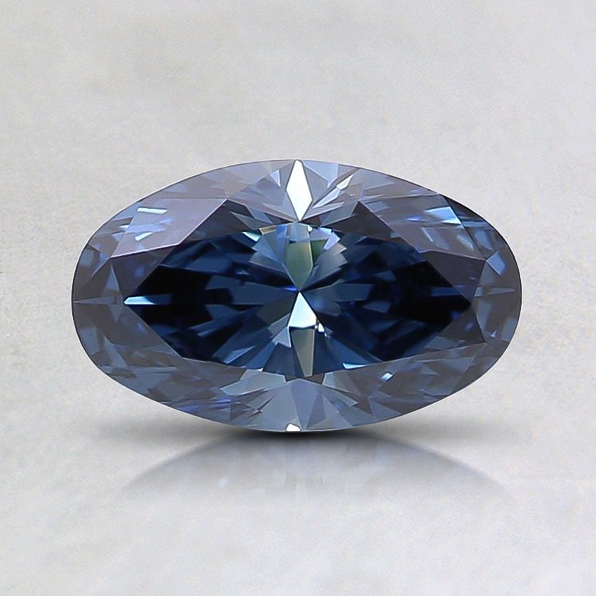 0.66 Ct. Fancy Intense Blue Oval Lab Grown Diamond