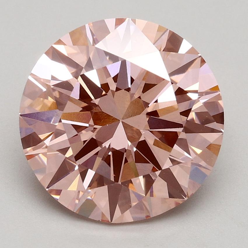 2.50 Ct. Fancy Intense Pink Round Lab Grown Diamond