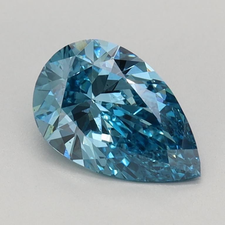 0.72 Ct. Fancy Vivid Blue Pear Lab Grown Diamond