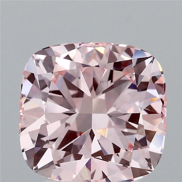 3.07 Ct. Fancy Intense Pink Cushion Lab Grown Diamond