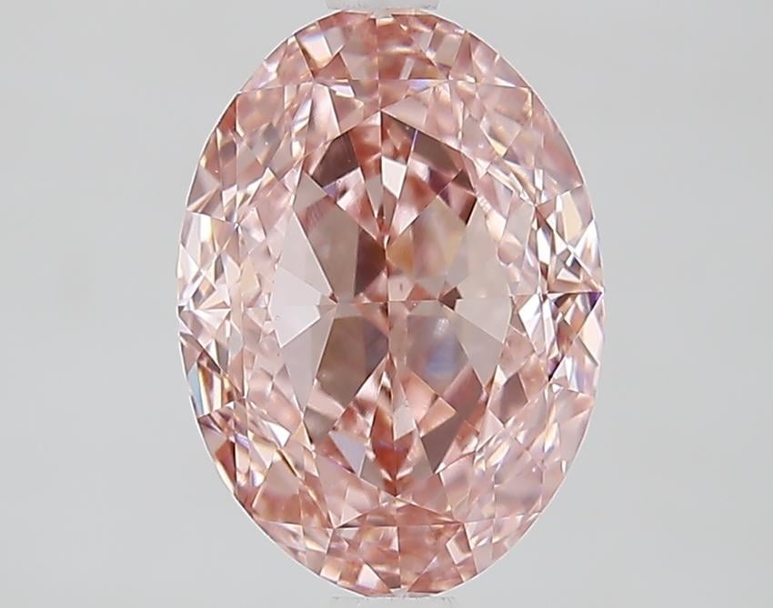 2.69 Ct. Fancy Intense Brownish Pink Oval Lab Grown Diamond