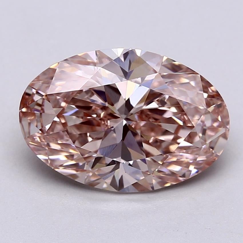 4.92 Ct. Fancy Vivid  Pink Oval Lab Grown Diamond