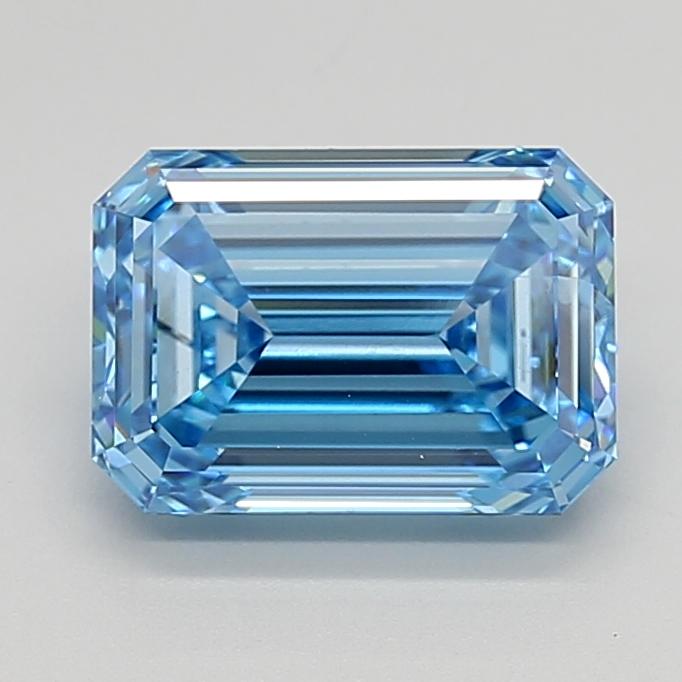 3.01 Ct. Fancy Vivid  Blue Emerald Lab Grown Diamond