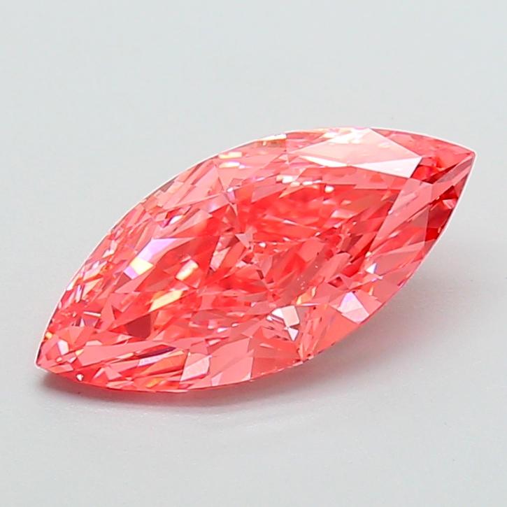 2.56 Ct. Fancy Vivid Pink Marquise Lab Grown Diamond