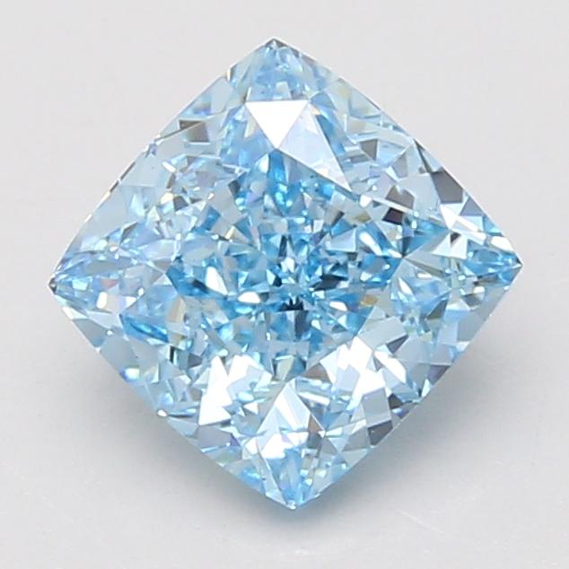 2.25 Ct. Fancy Vivid Blue Cushion Lab Grown Diamond