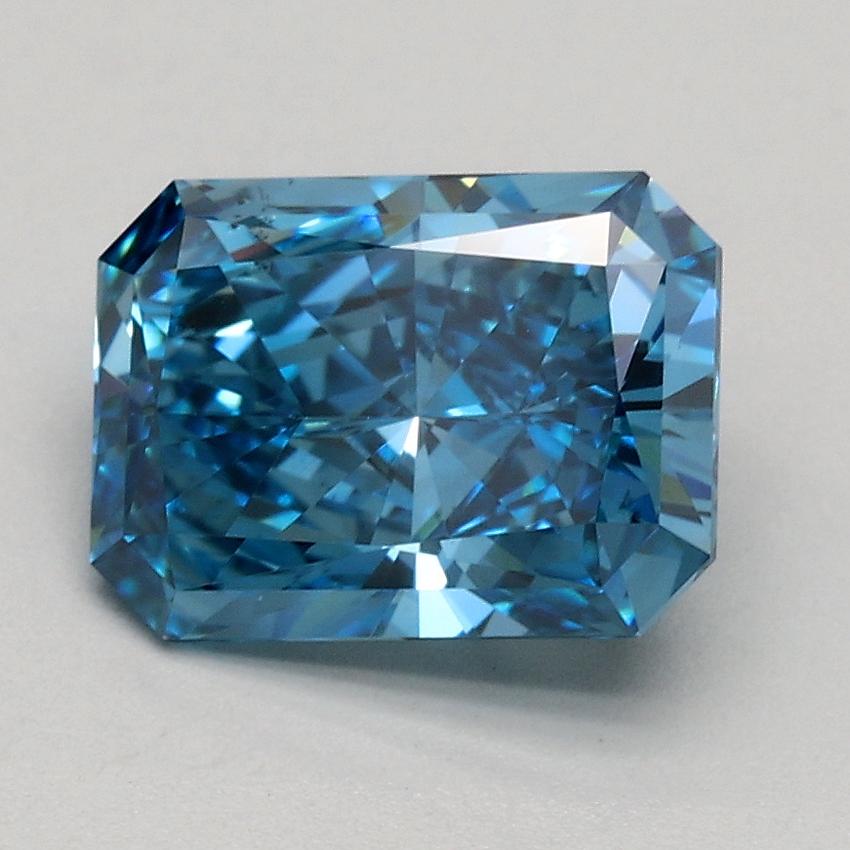 1.50 Ct. Fancy Vivid Blue Radiant Lab Grown Diamond