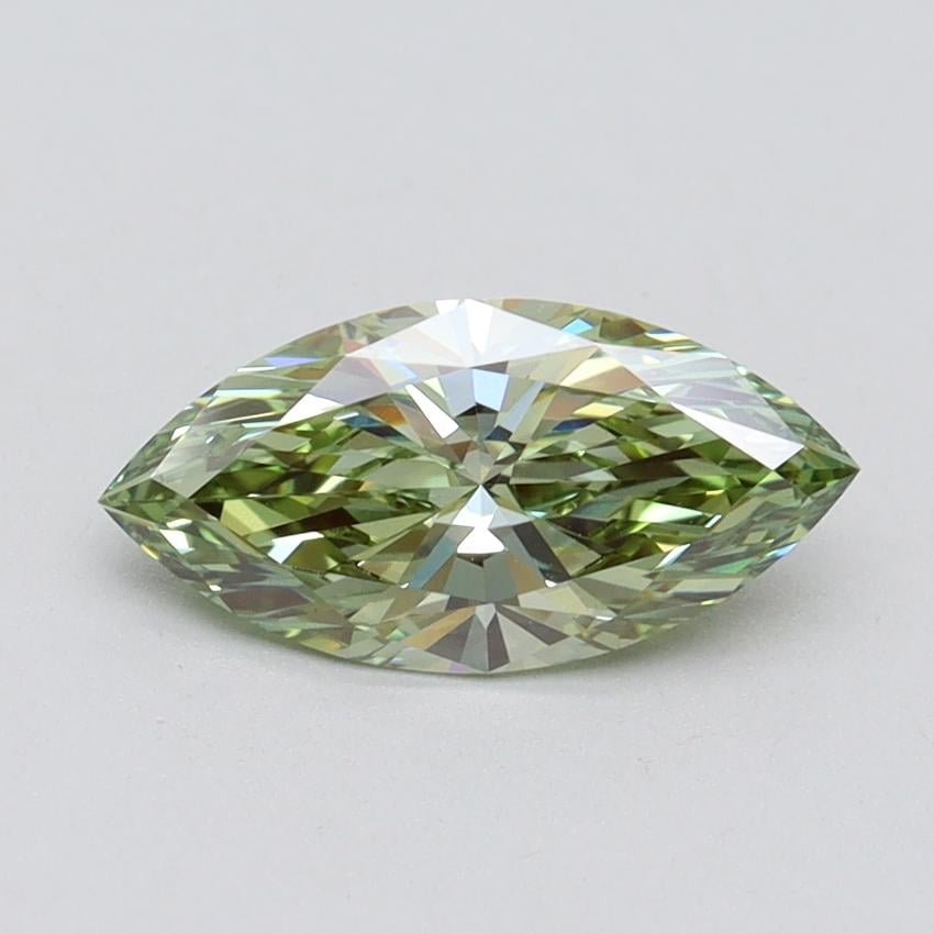 1.04 Ct. Fancy Vivid Green Marquise Lab Grown Diamond