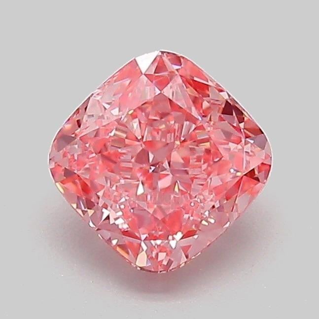 1.03 Ct. Fancy Vivid Pink Cushion Lab Grown Diamond