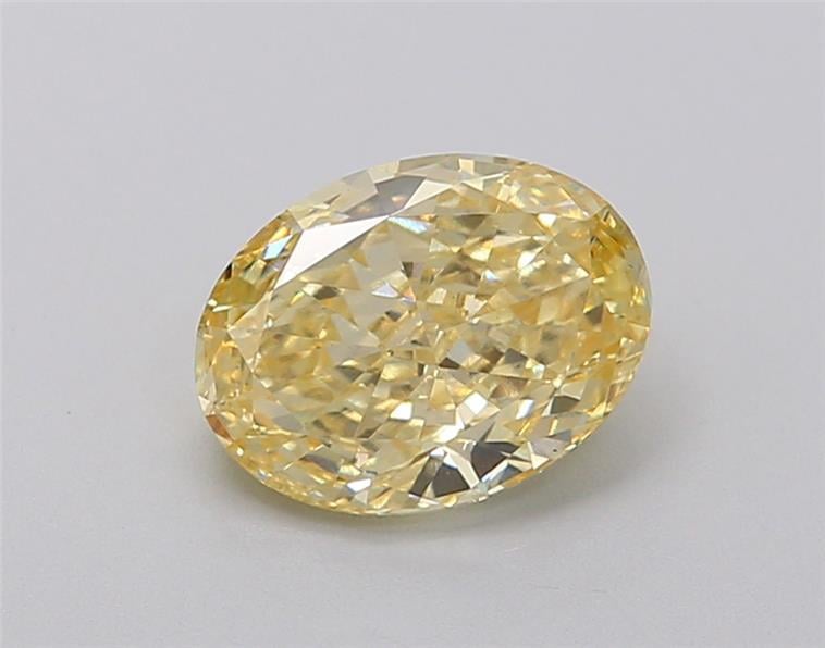 1.21 Ct. Fancy Intense  Yellow Oval Lab Grown Diamond